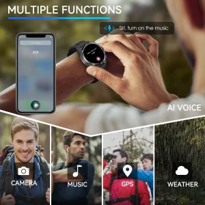 Smartwatch with In-Ear Bluetooth Headset, Heart Rate, Blood Pressure & SpO₂ Monitoring