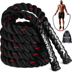 Heavy Weighted Jump Rope (3–5 lb) for Home Fitness & Strength Training