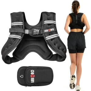 8 lb Weighted Vest – Adjustable with Reflective Stripe for Running, Walking & Strength Training