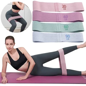 Elastic Workout Bands – Anti-Slip Squat & Glute Bands for Yoga, Gym & Home Workouts